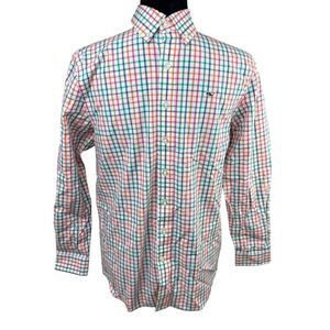 Vineyard Vines Whale Shirt Wolfish Check Button Down Shirt Boys 16‎